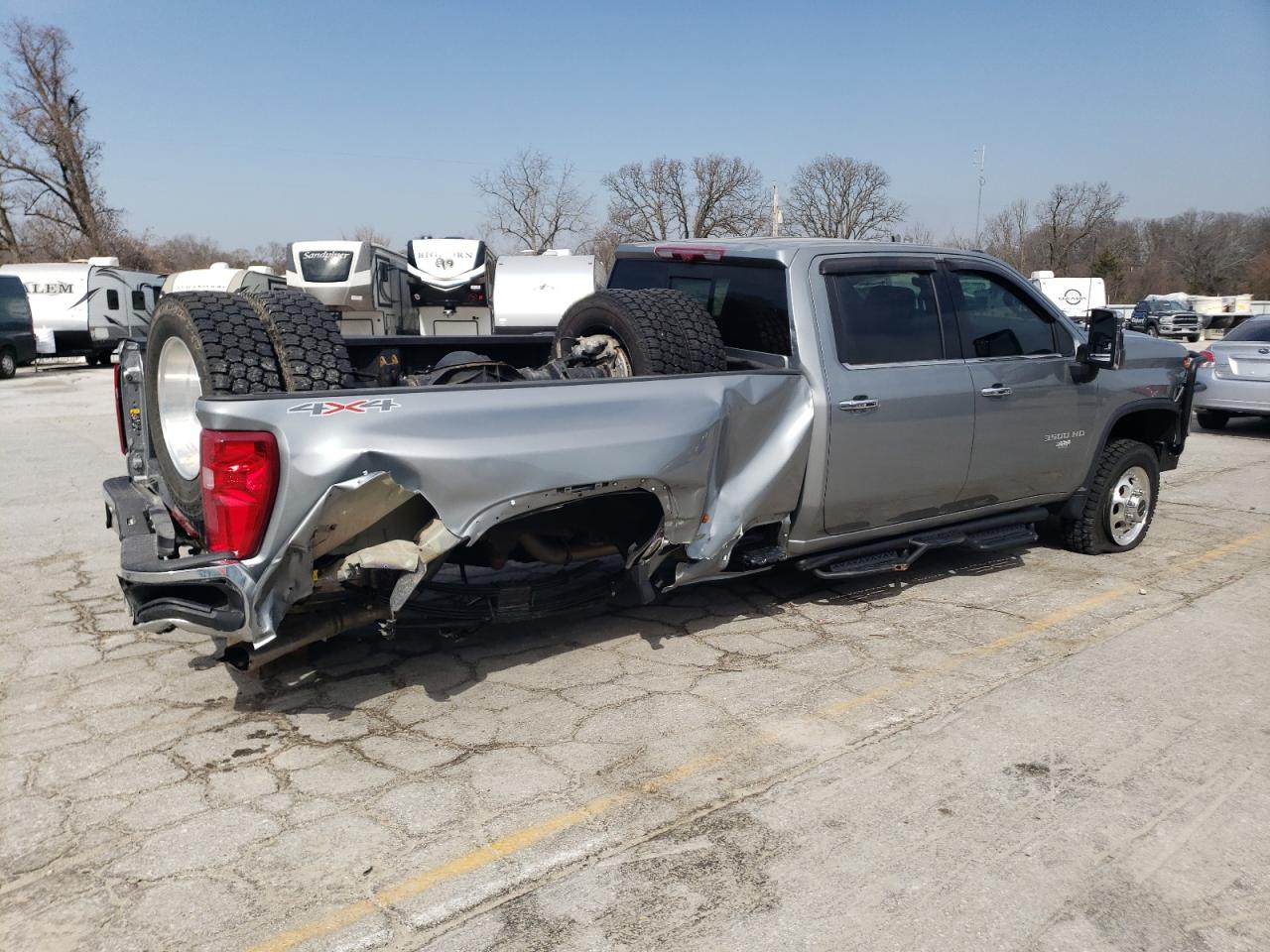 2024 Chevrolet Silverado VIN 1GC4YUEY6RF324466 Copart auction photo, rear end / hail damage thumbnail 3