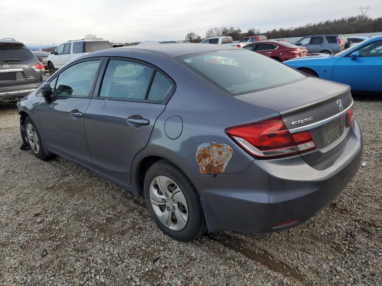 2015 Honda Civic VIN 19XFB2F57FE705767 Copart auction photo, front end / rear end damage thumbnail 2