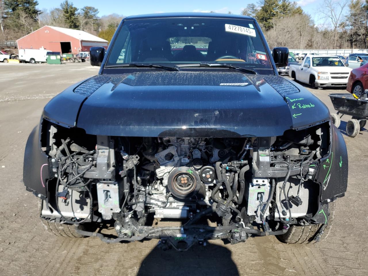 2024 Land Rover Defender VIN SALEX7EU7R2263943 Copart auction photo, front end / undercarriage damage thumbnail 5