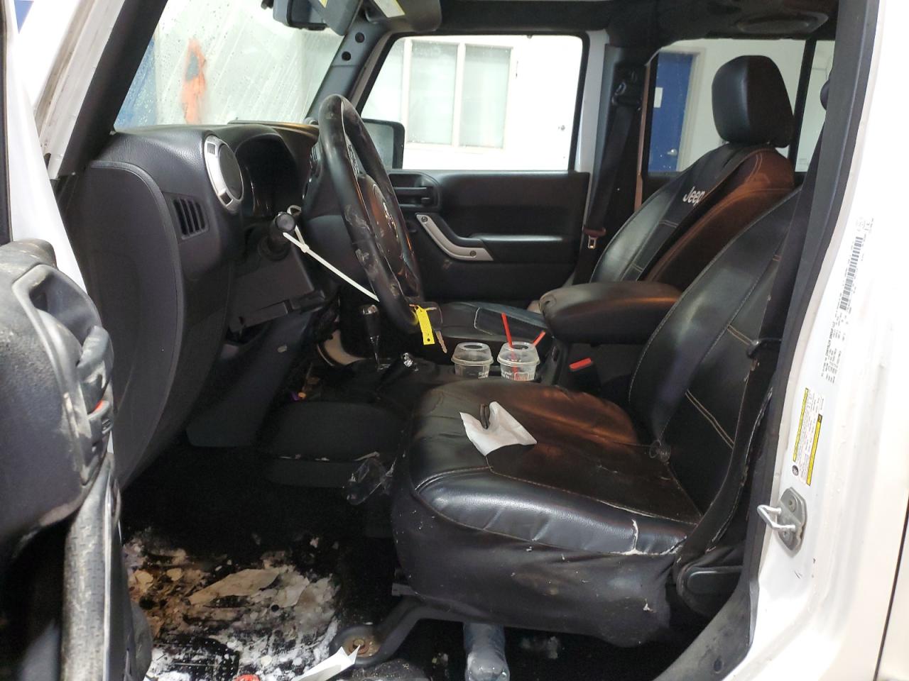 2014 Jeep Wrangler VIN 1C4BJWEG9EL111179 Copart auction photo, side / front end damage thumbnail 7