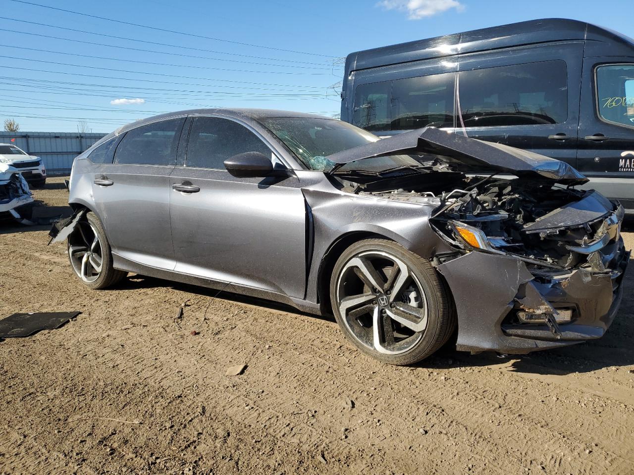 2020 Honda Accord VIN 1HGCV1F32LA098812 Copart auction photo, rear end / front end damage thumbnail 4