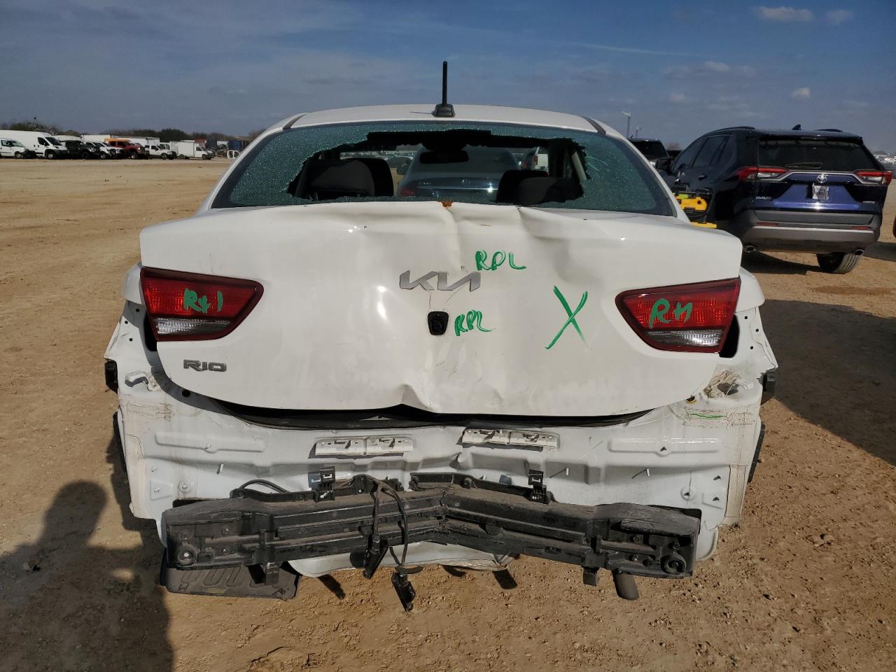 2023 KIA Rio VIN 3KPA24AD1PE615715 Copart auction photo, rear end / front end damage thumbnail 6