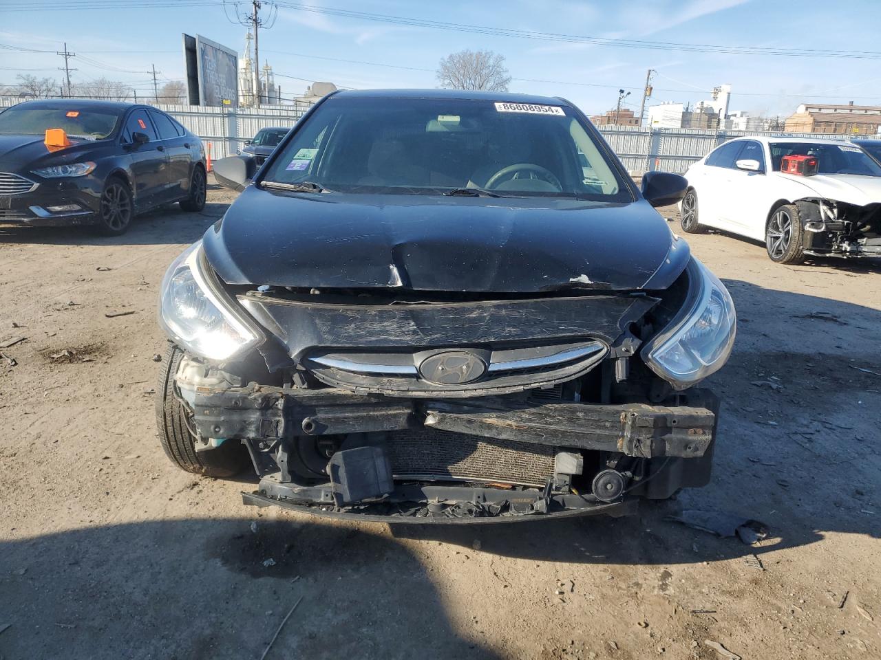 2015 Hyundai Accent VIN KMHCT4AEXFU920883 Copart auction photo, all over damage thumbnail 5