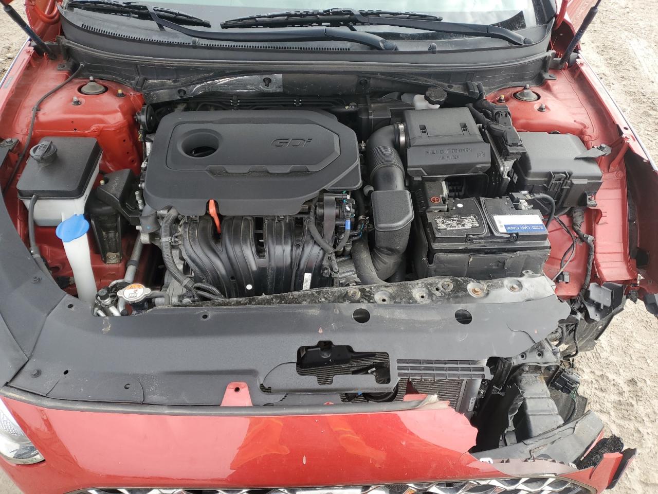 2019 Hyundai Sonata VIN 5NPE34AF1KH818348 Copart auction photo, front end / top/roof damage thumbnail 11