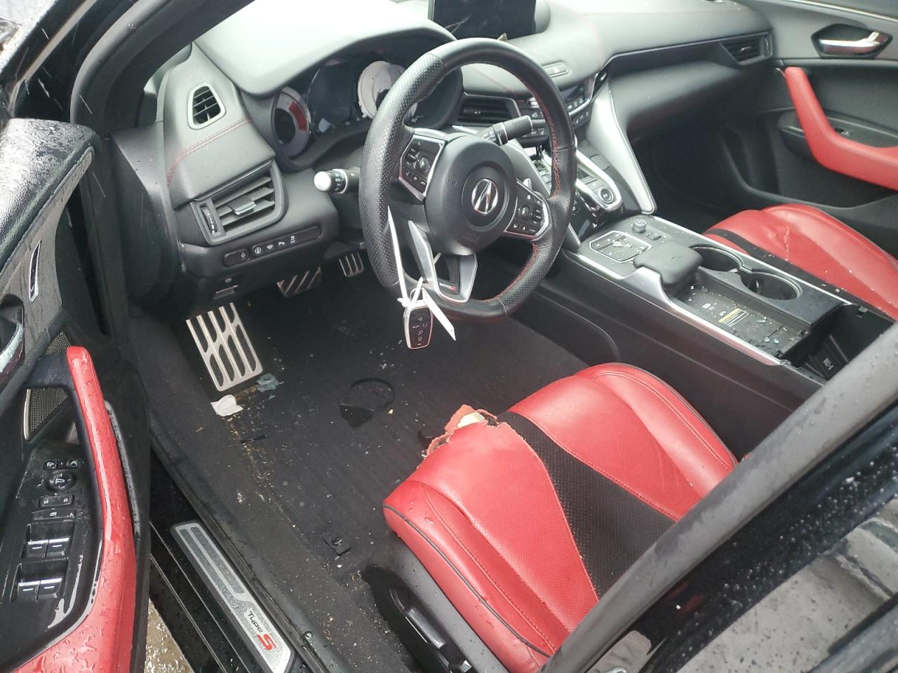 2022 Acura TLX VIN 19UUB7F08NA001167 Copart auction photo, vandalism damage thumbnail 8