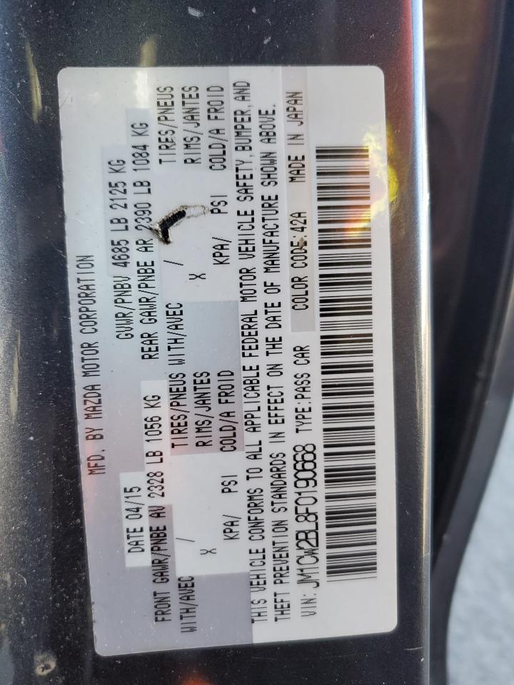 2015 Mazda 5 VIN JM1CW2BL8F0190668 Copart auction photo, all over damage thumbnail 14
