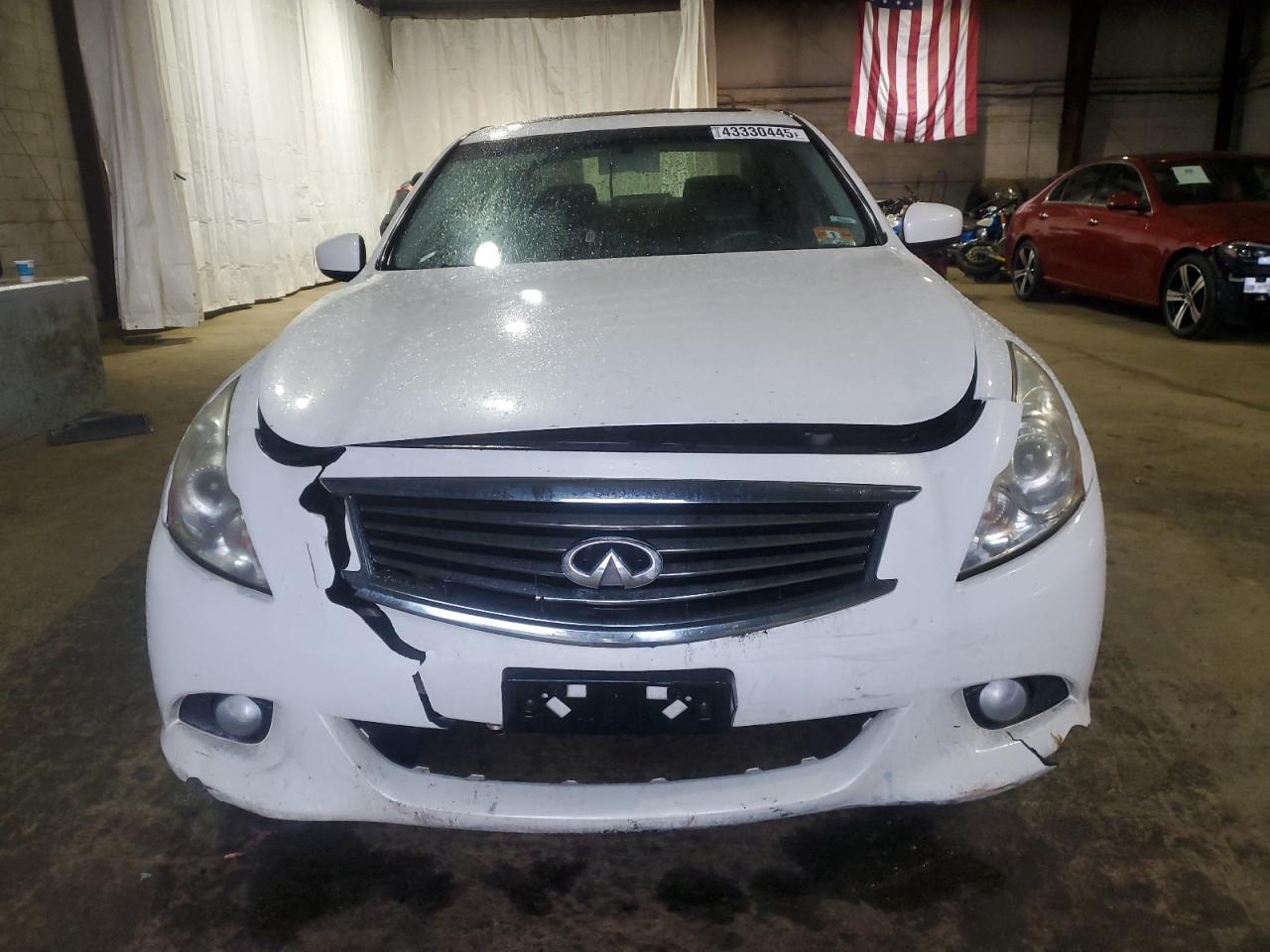 2013 Infiniti G VIN JN1CV6AR4DM764448 Copart auction photo, front end damage thumbnail 5