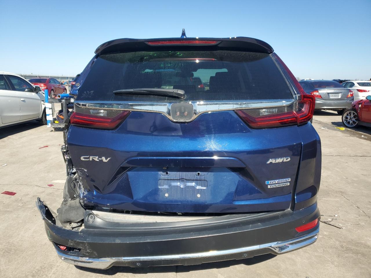 2021 Honda CR-V VIN 7FART6H98ME018780 Copart auction photo, rear end damage thumbnail 6