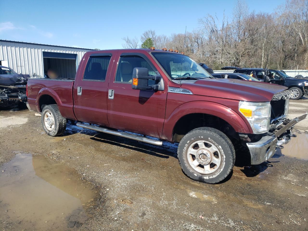 2013 Ford F250 VIN 1FT7W2B69DEA07256 Copart auction photo, front end damage thumbnail 4