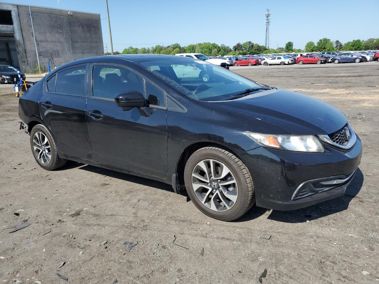 2015 Honda Civic VIN 19XFB2F80FE086617 Copart auction photo, rear end / minor dent/scratches damage thumbnail 4