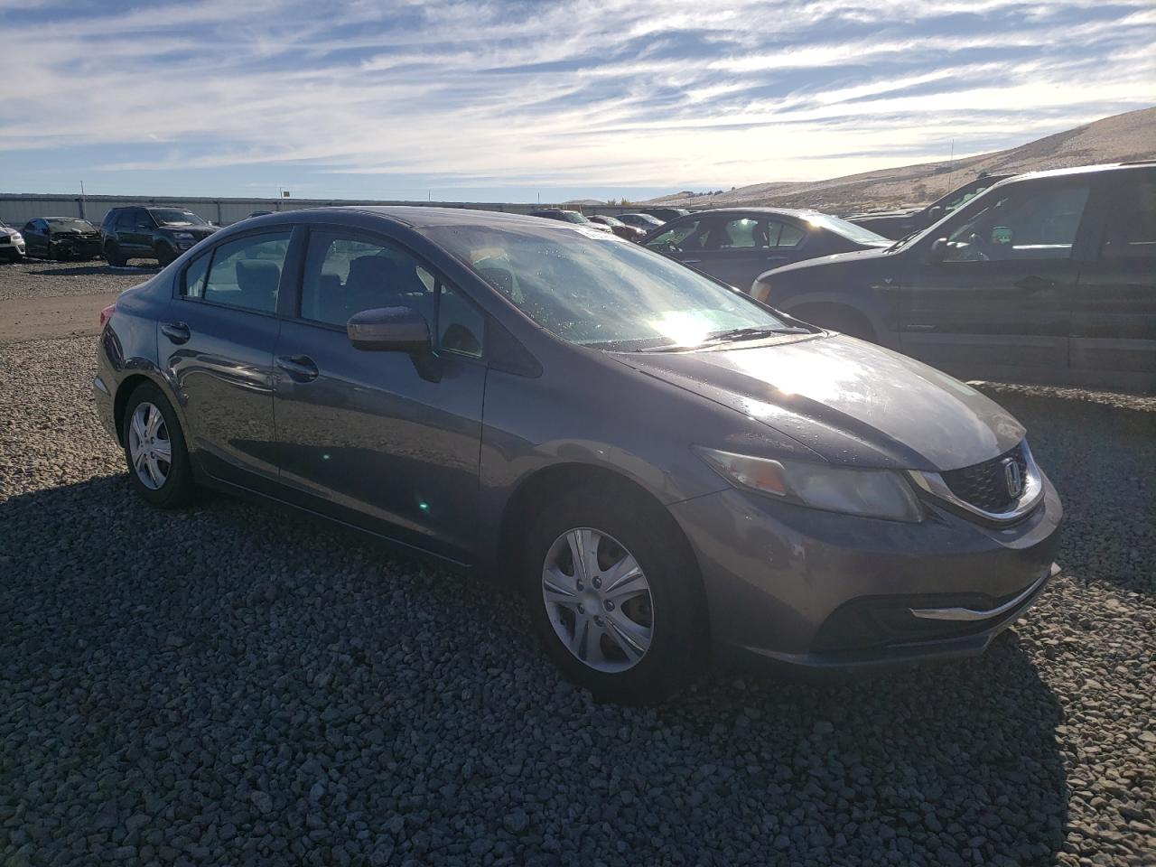 2014 Honda Civic VIN 2HGFB2F53EH513878 Copart auction photo, side / undercarriage damage thumbnail 4