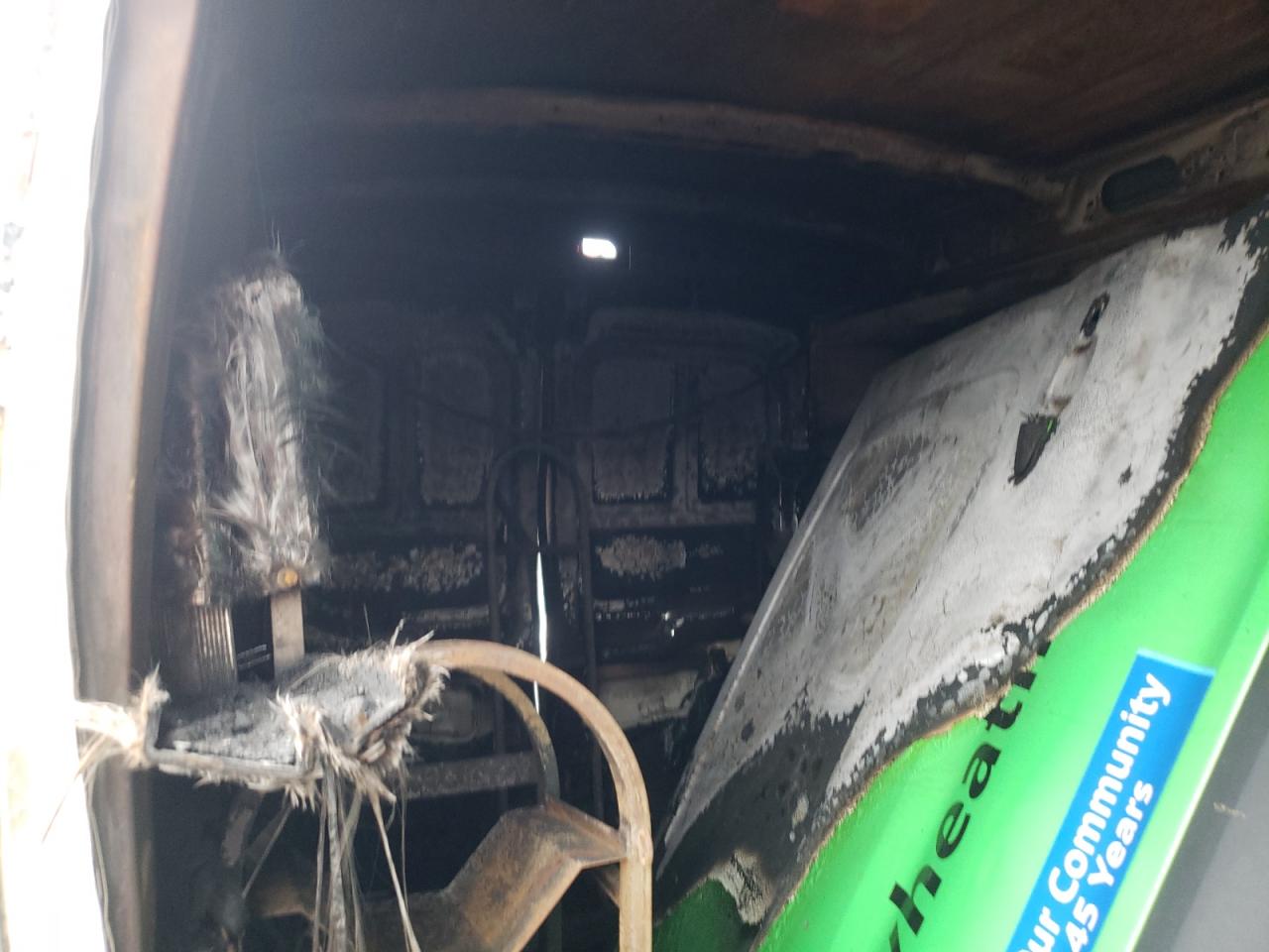 2017 Ford Transit VIN 1FTYR2CM2HKA12850 Copart auction photo, burn damage thumbnail 10