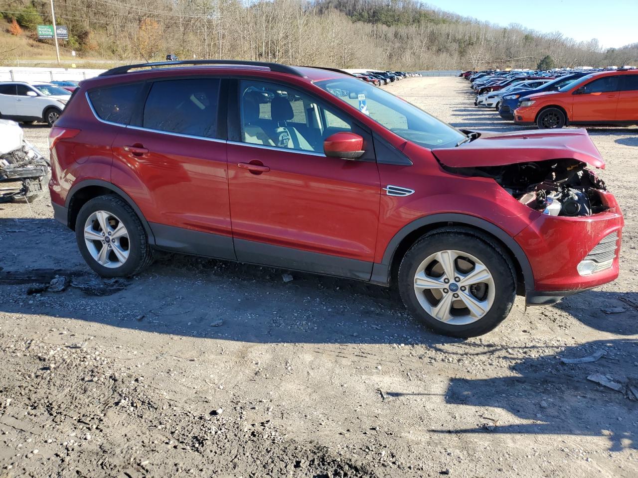 2014 Ford Escape VIN 1FMCU9GX8EUA03989 Copart auction photo, front end / side damage thumbnail 4