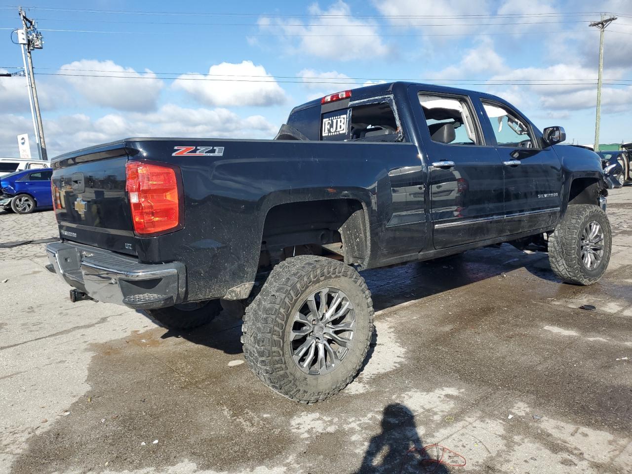2014 Chevrolet Silverado VIN 3GCUKSEC4EG130148 Copart auction photo, front end / side damage thumbnail 3