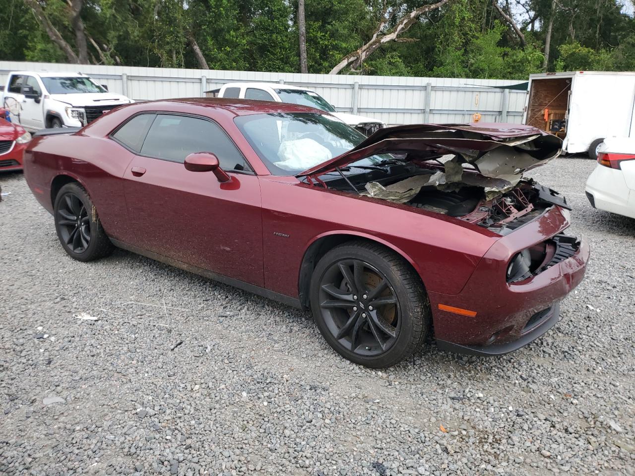 2018 Dodge Challenger VIN 2C3CDZBT3JH155107 Copart auction photo, front end / side damage thumbnail 4