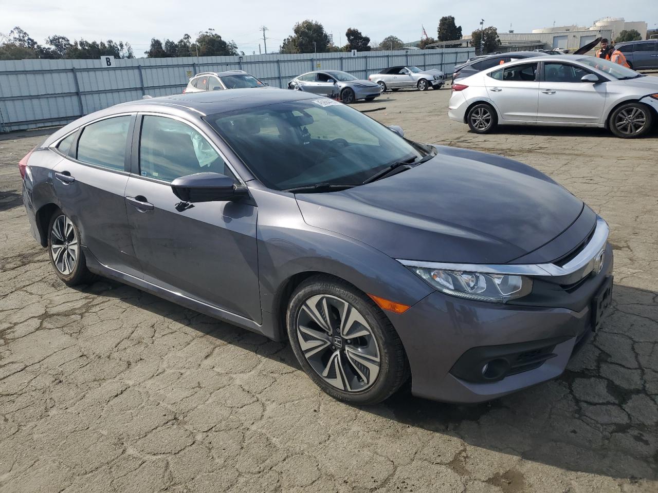 2017 Honda Civic VIN 2HGFC1F35HH638388 Copart auction photo, side damage thumbnail 4