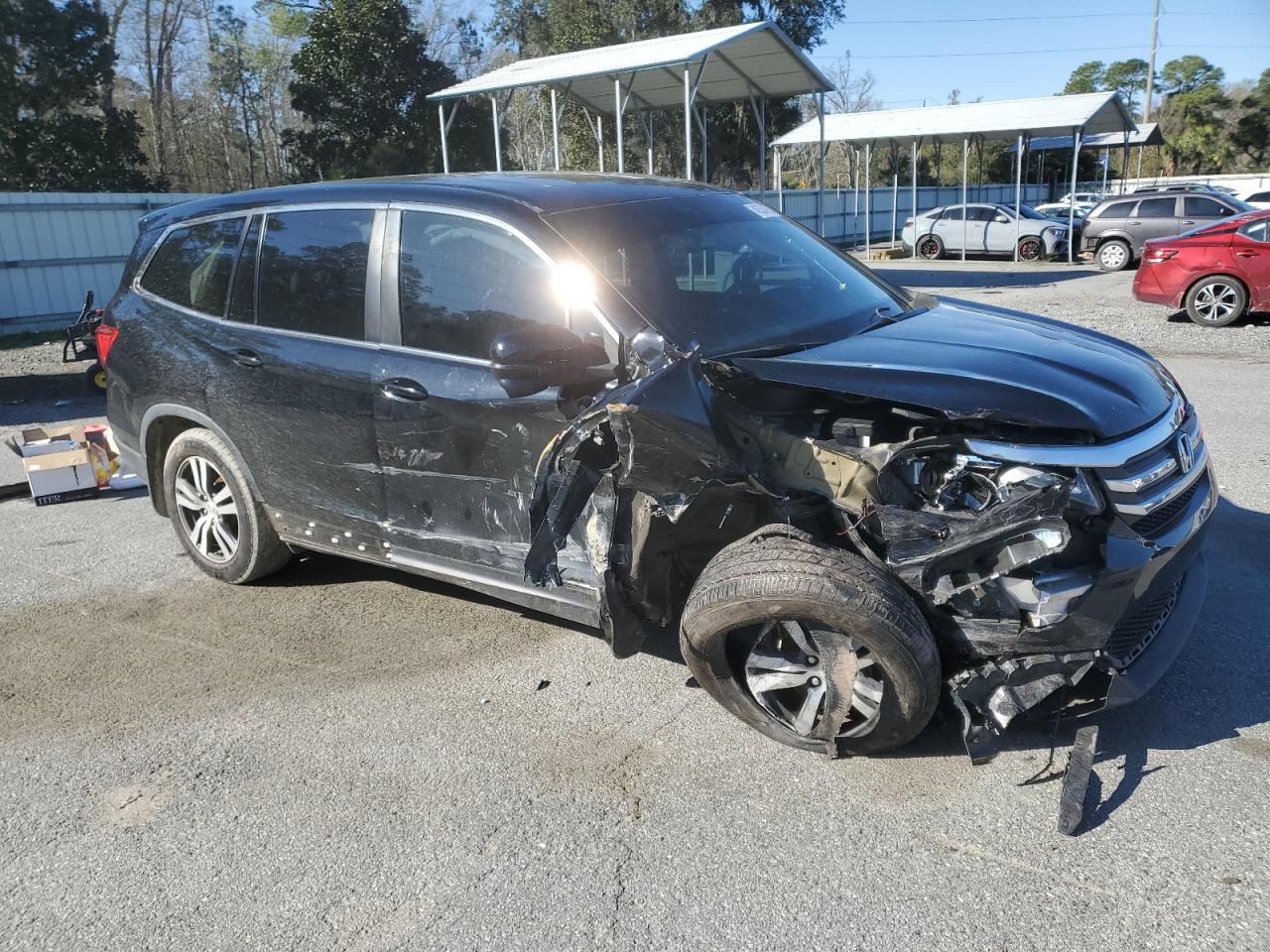 2018 Honda Pilot VIN 5FNYF5H58JB028856 Copart auction photo, mechanical / front end damage thumbnail 4