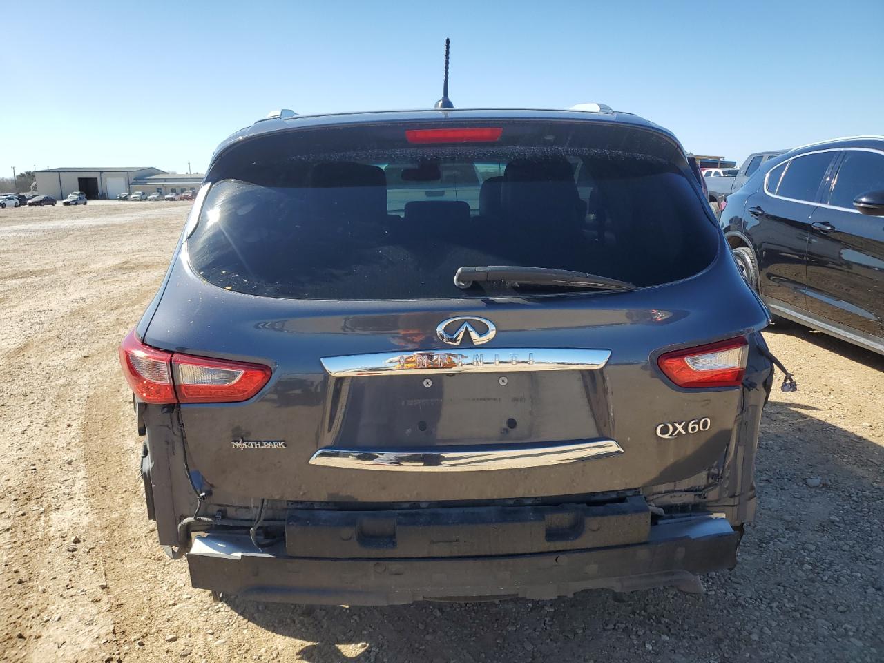 2014 Infiniti QX60 VIN 5N1AL0MM9EC522975 Copart auction photo, rear end / minor dent/scratches damage thumbnail 6
