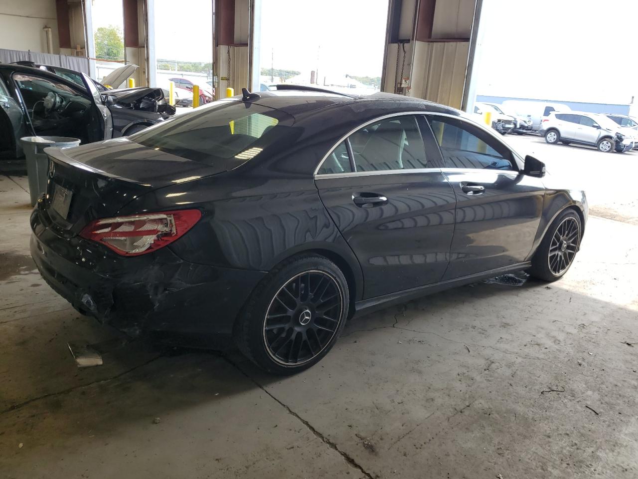 2014 Mercedes-Benz CLA-klasse VIN WDDSJ4GB7EN126540 Copart auction photo, rear end / top/roof damage thumbnail 3