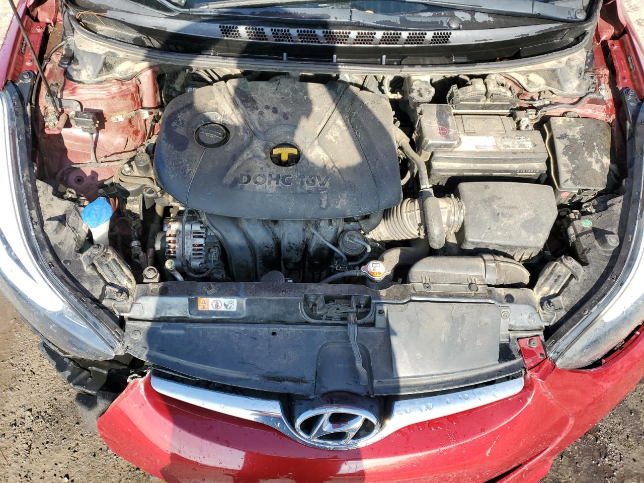 2016 Hyundai Elantra VIN 5NPDH4AE4GH789603 Copart auction photo, front end / rear end damage thumbnail 11