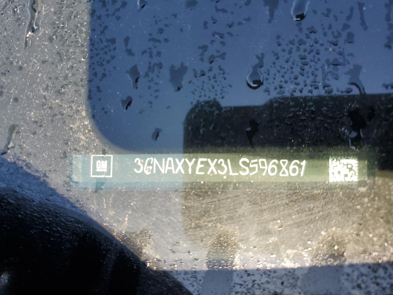 2020 Chevrolet Equinox VIN 3GNAXYEX3LS596861 Copart auction photo, side / front end damage thumbnail 14