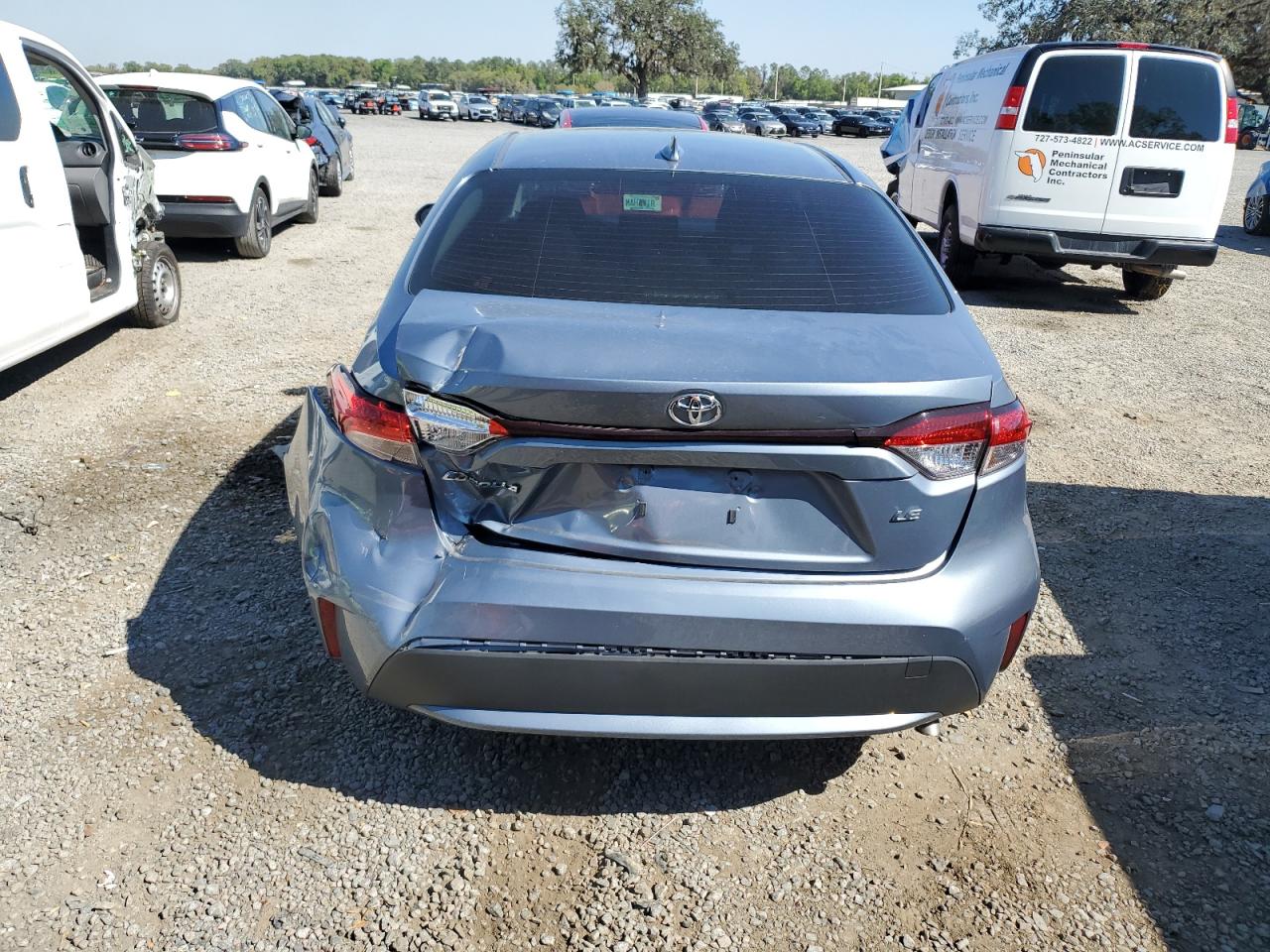 2022 Toyota Corolla VIN JTDEPMAE8NJ216893 Copart auction photo, rear end damage thumbnail 6