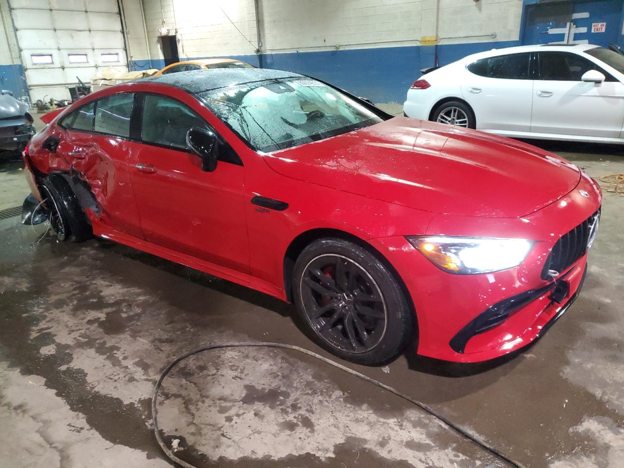 2022 Mercedes-Benz AMG GT VIN W1K7X5KB0NA049714 Copart auction photo, side / rear end damage thumbnail 4