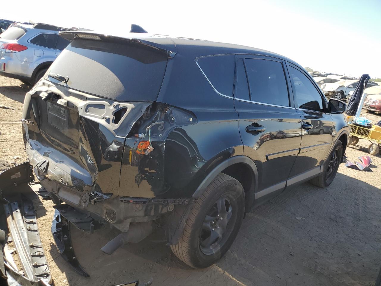 2018 Toyota RAV 4 VIN 2T3BFREV9JW735623 Copart auction photo, rear end damage thumbnail 3