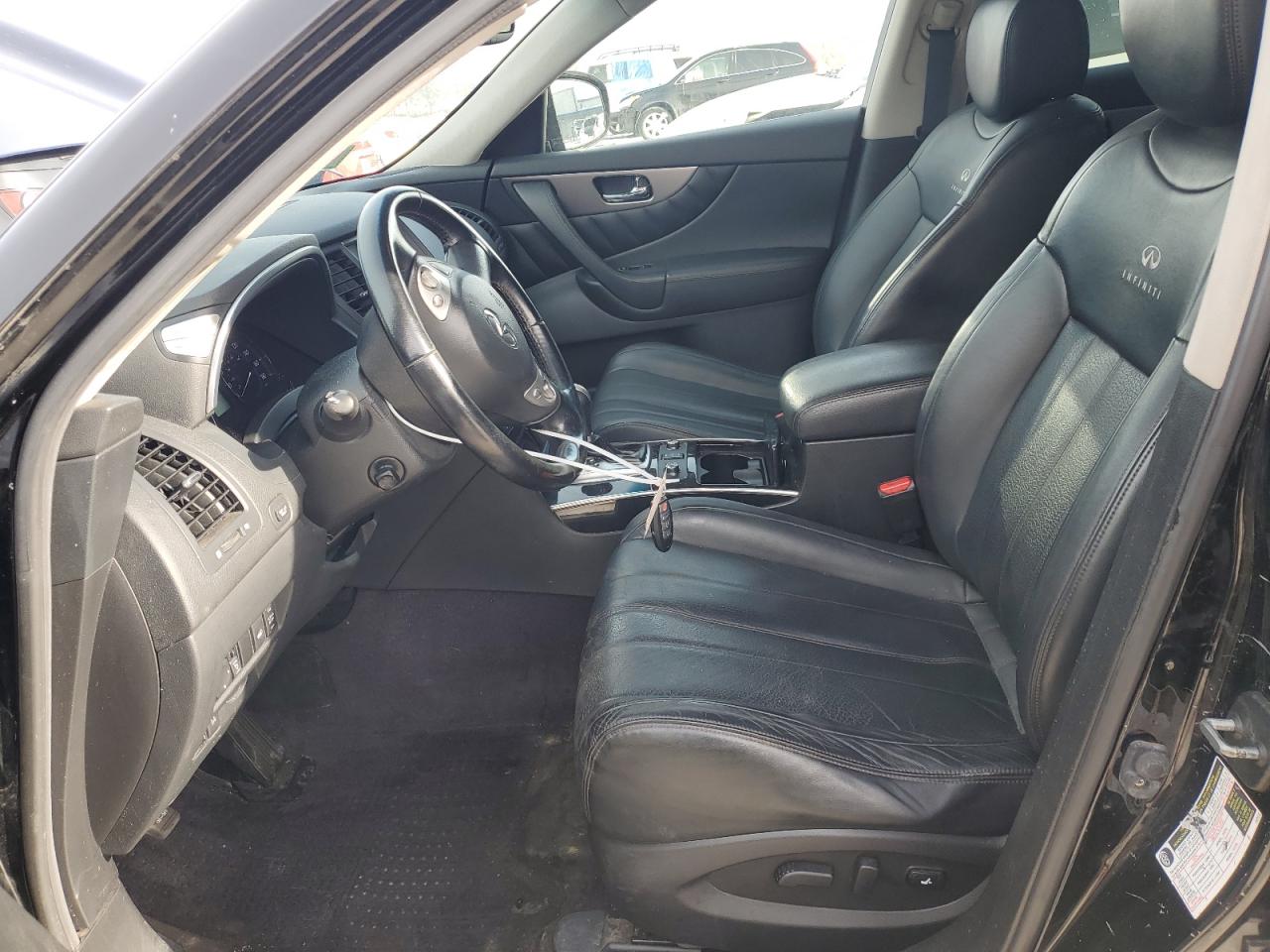 2014 Infiniti QX70 VIN JN8CS1MW8EM412666 Copart auction photo, front end damage thumbnail 7