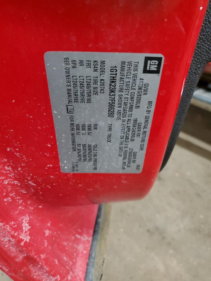 2007 GMC Sierra VIN 1GTHK23K37F566280 Copart auction photo, rear end damage thumbnail 14