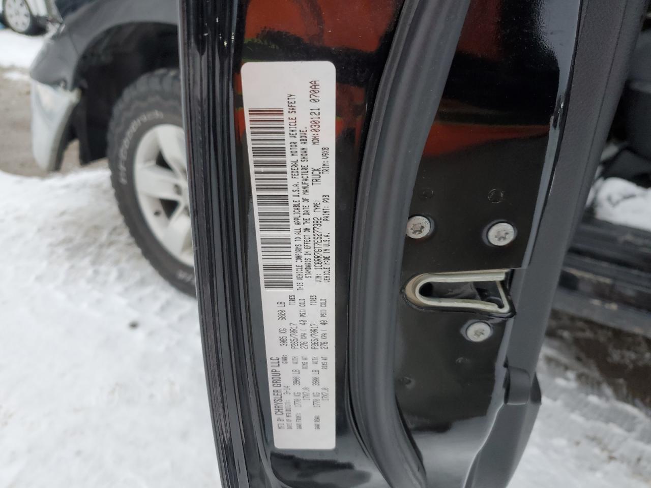 2014 RAM 1500 VIN 1C6RR7GT7ES277382 Copart auction photo, front end / side damage thumbnail 12