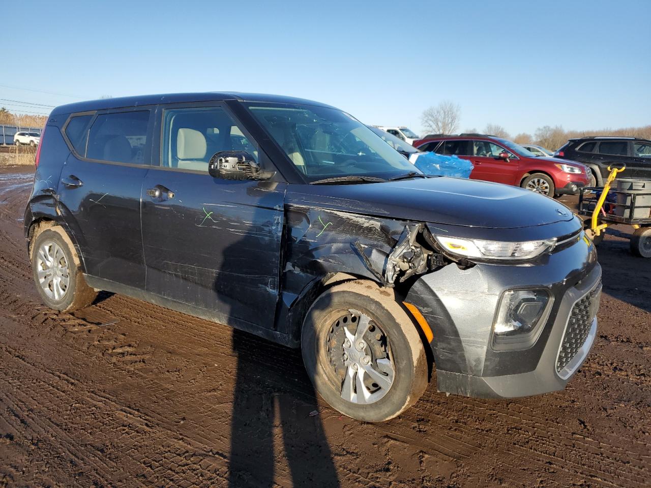 2020 KIA Soul VIN KNDJ23AU4L7726523 Copart auction photo, front end / side damage thumbnail 4