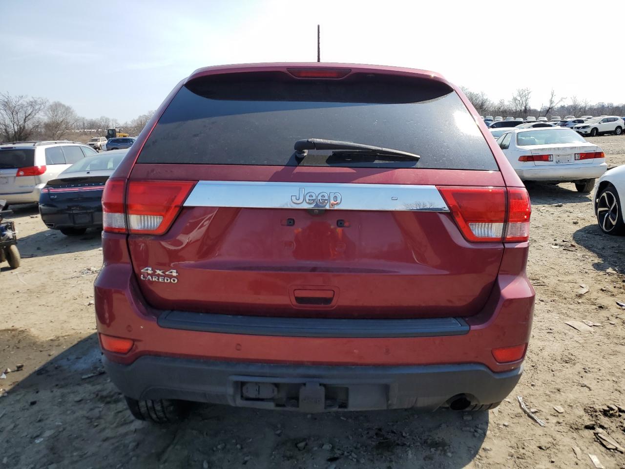 2012 Jeep Grand Cherokee VIN 1C4RJFAG3CC193640 Copart auction photo, front end / side damage thumbnail 6