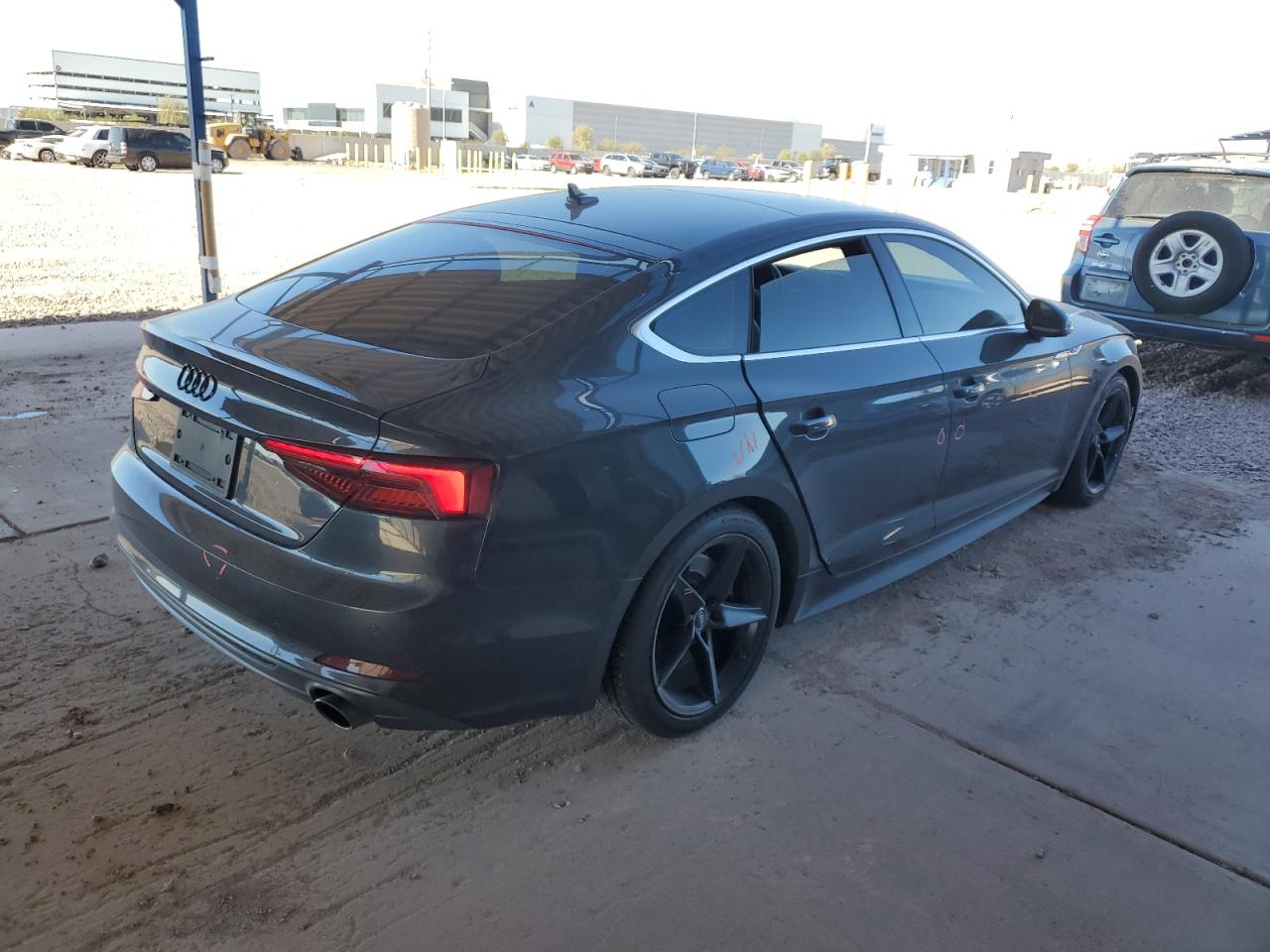 2018 Audi A5 VIN WAUFNCF5XJA110420 Copart auction photo, side damage thumbnail 3