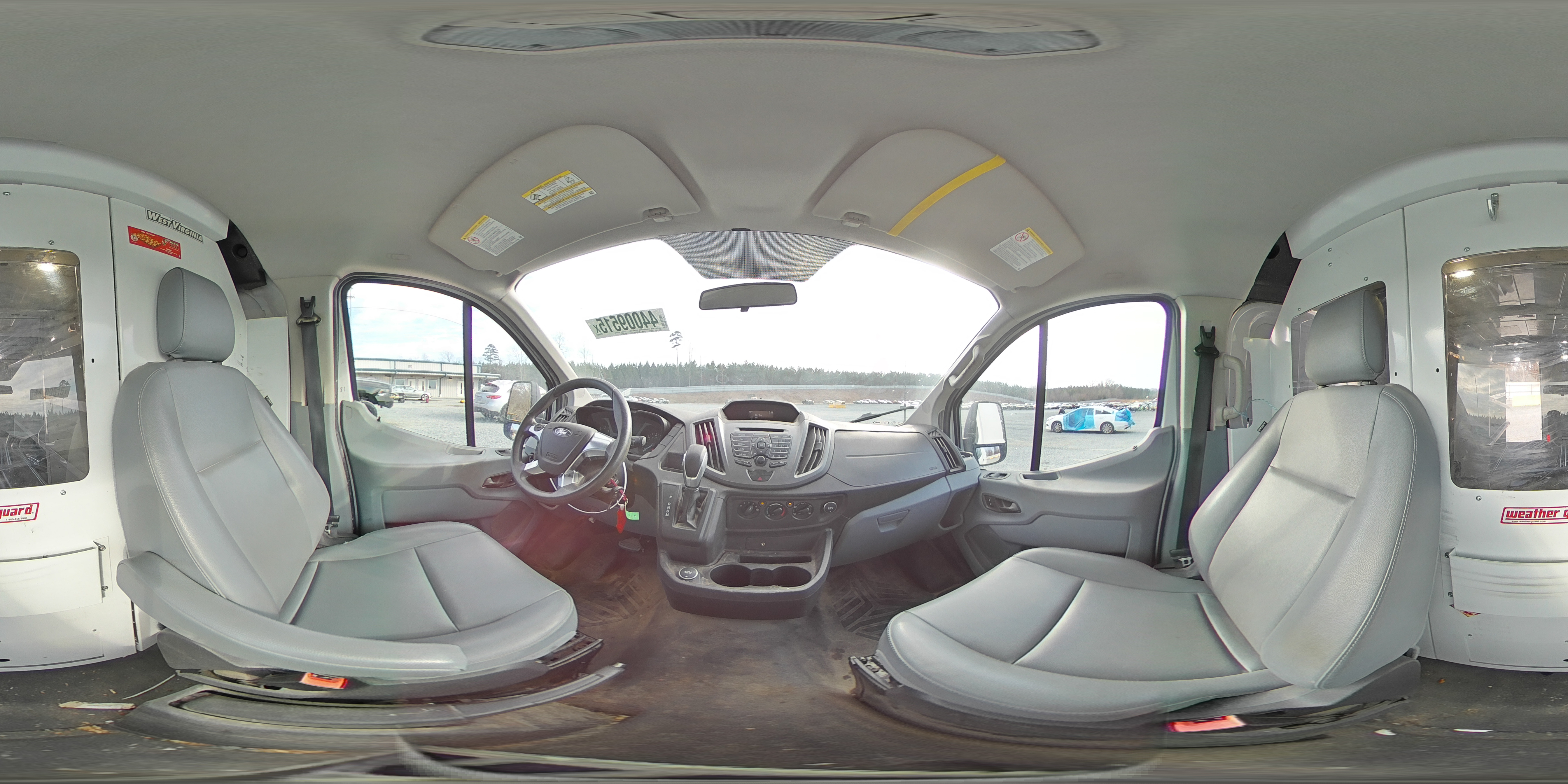 2017 Ford Transit VIN 1FTYR2ZM4HKA55044 Copart auction photo, all over damage thumbnail 14