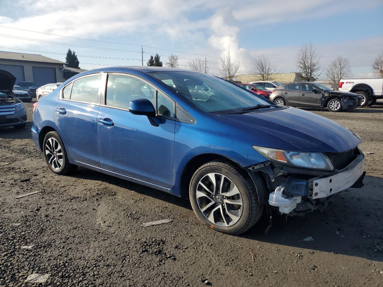 2013 Honda Civic VIN 19XFB2F83DE228620 Copart auction photo, front end damage thumbnail 4