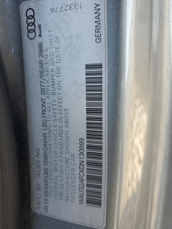2013 Audi S7 VIN WAU32AFCXDN130999 Copart auction photo, rear end damage thumbnail 13