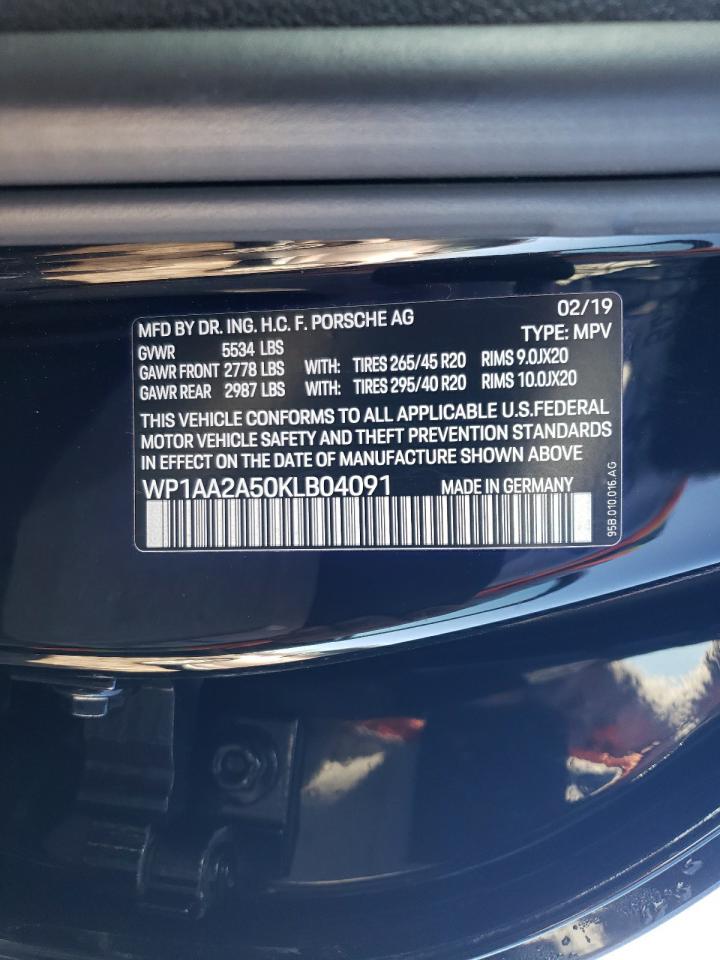 2019 Porsche Macan VIN WP1AA2A50KLB04091 Copart auction photo, front end / minor dent/scratches damage thumbnail 13