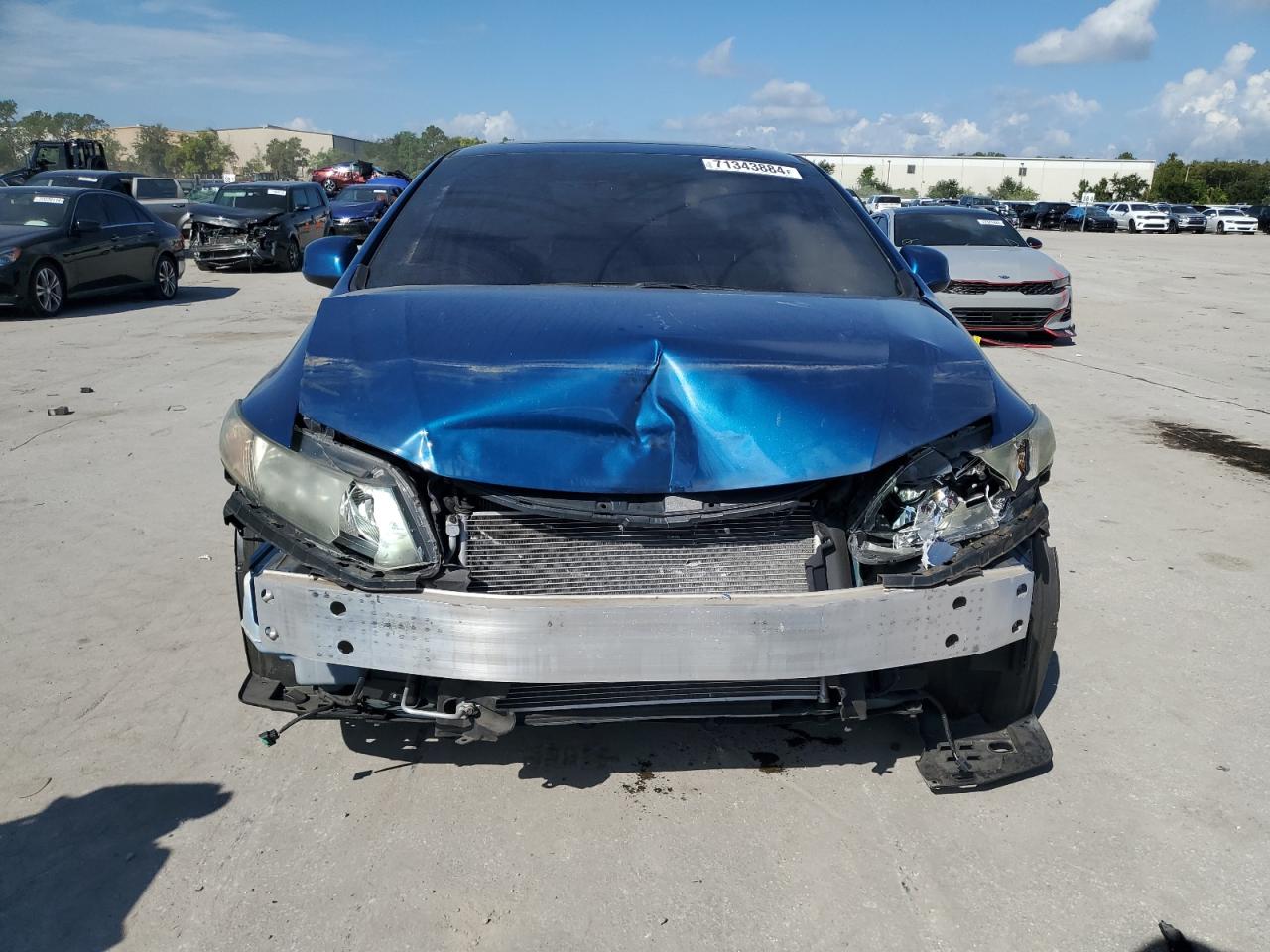 2013 Honda Civic VIN 2HGFB6E52DH704490 Copart auction photo, front end damage thumbnail 5