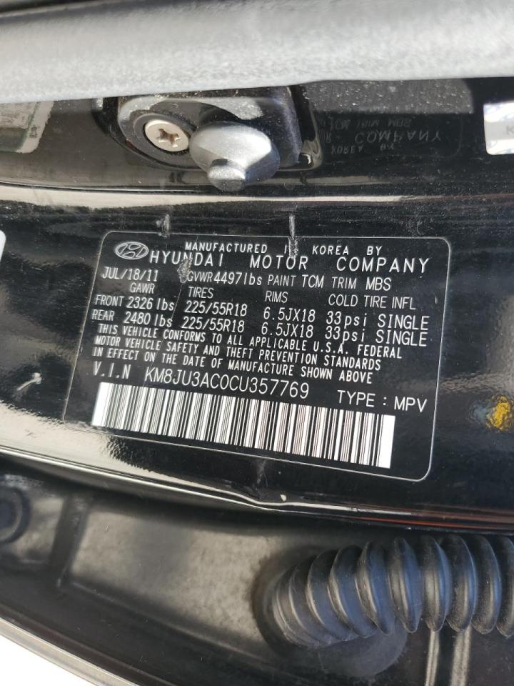 2012 Hyundai Tucson VIN KM8JU3AC0CU357769 Copart auction photo, mechanical damage thumbnail 13