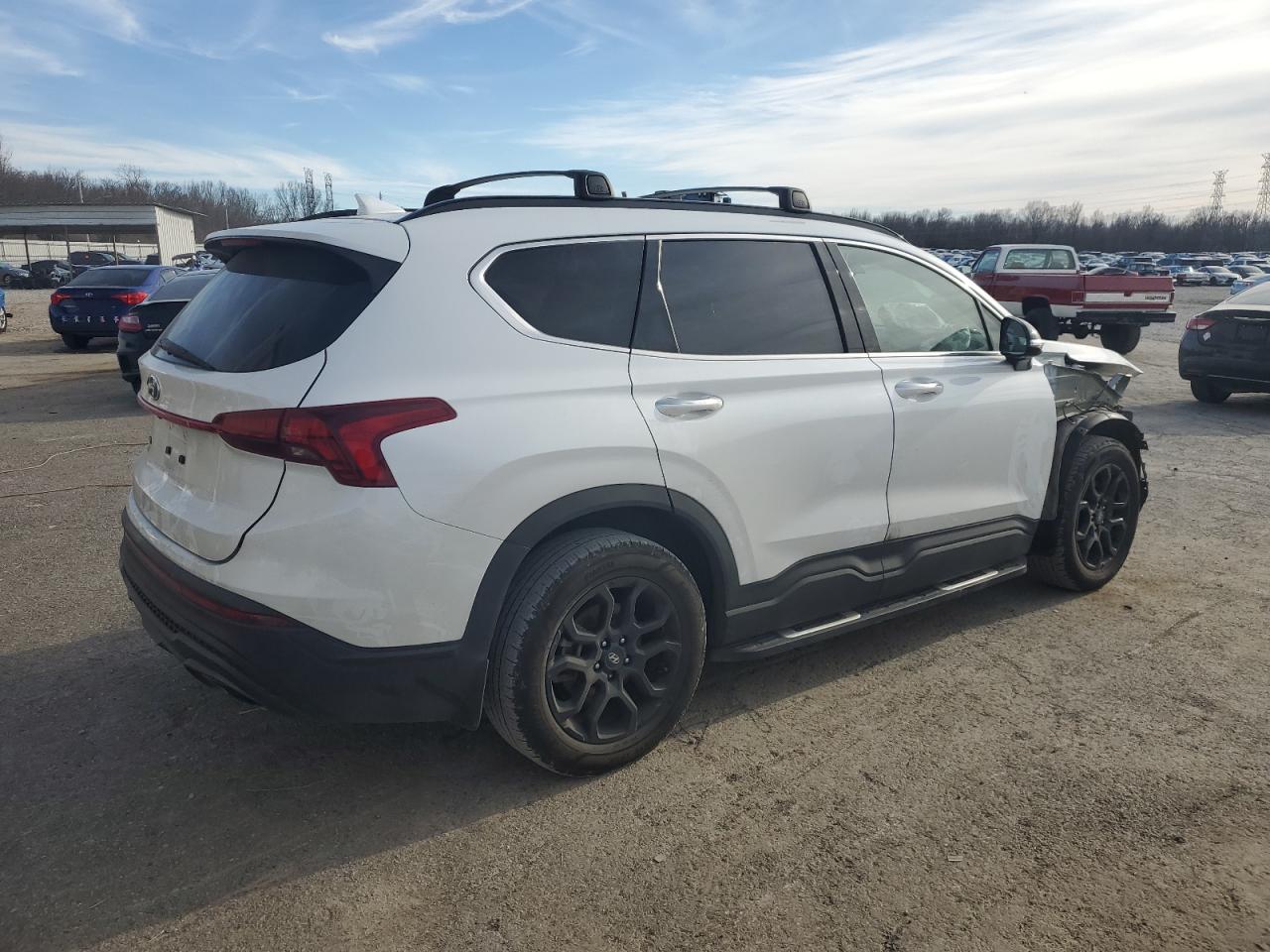 2022 Hyundai Santa Fe VIN 5NMS64AJ7NH480163 Copart auction photo, front end / side damage thumbnail 3