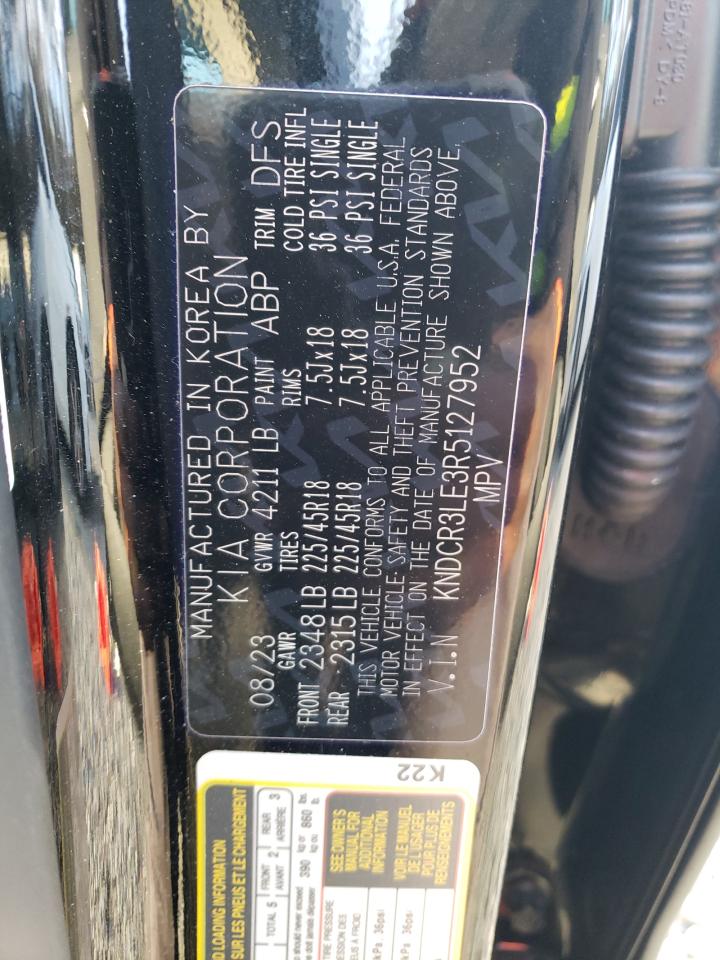 2024 KIA Niro VIN KNDCR3LE3R5127952 Copart auction photo, front end damage thumbnail 12