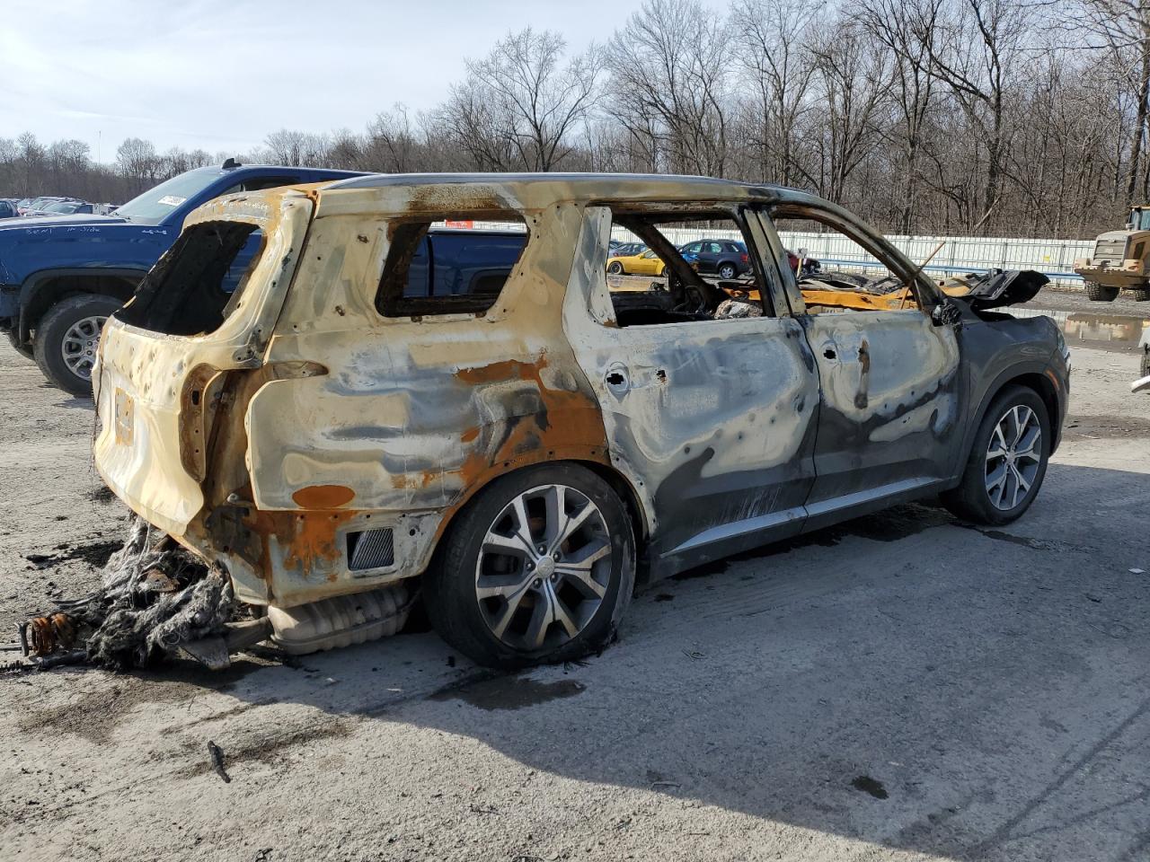 2022 Hyundai Palisade VIN KM8R4DHE1NU369366 Copart auction photo, burn damage thumbnail 3
