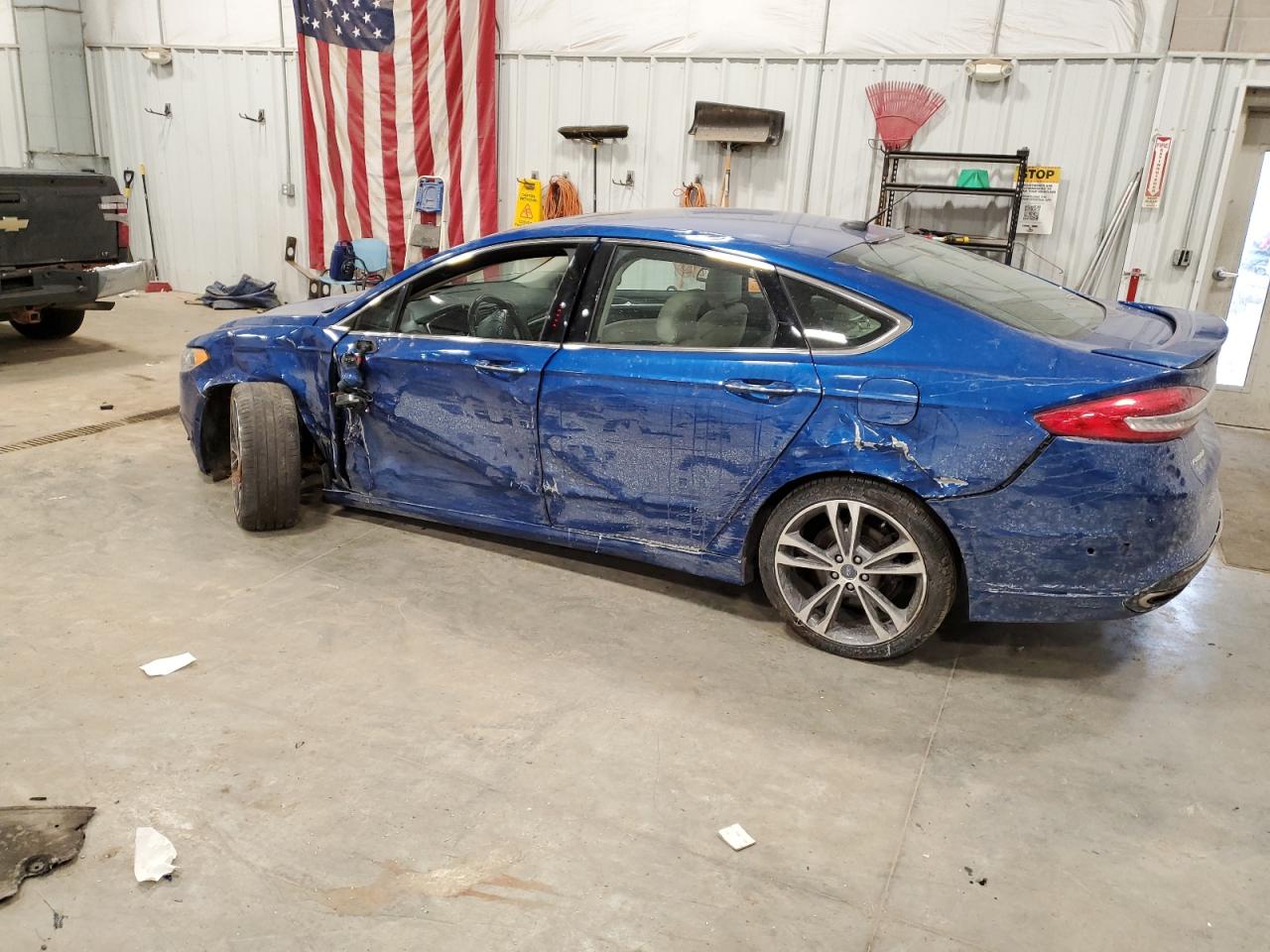 2018 Ford Fusion VIN 3FA6P0D97JR112008 Copart auction photo, front end / side damage thumbnail 2