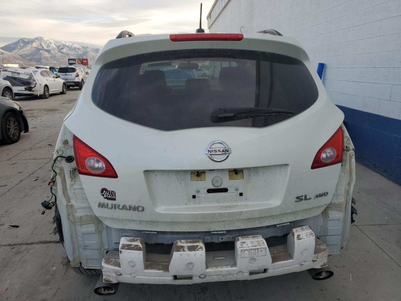 2009 Nissan Murano VIN JN8AZ18W69W117363 Copart auction photo, rear end / side damage thumbnail 6