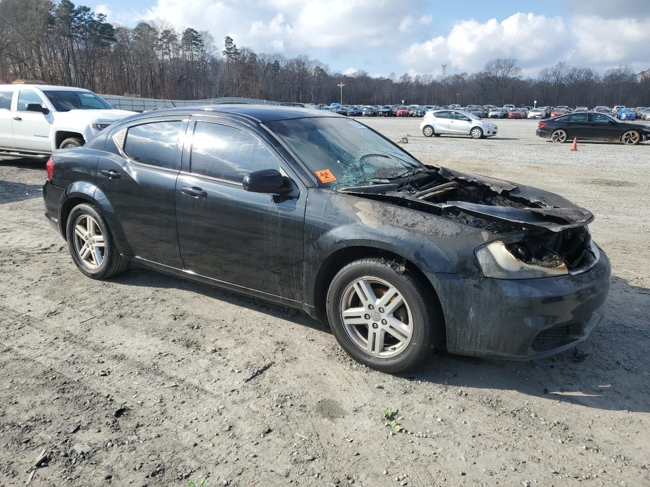2011 Dodge Avenger VIN 1B3BD1FB5BN599755 Copart auction photo, burn - engine / rear end damage thumbnail 4
