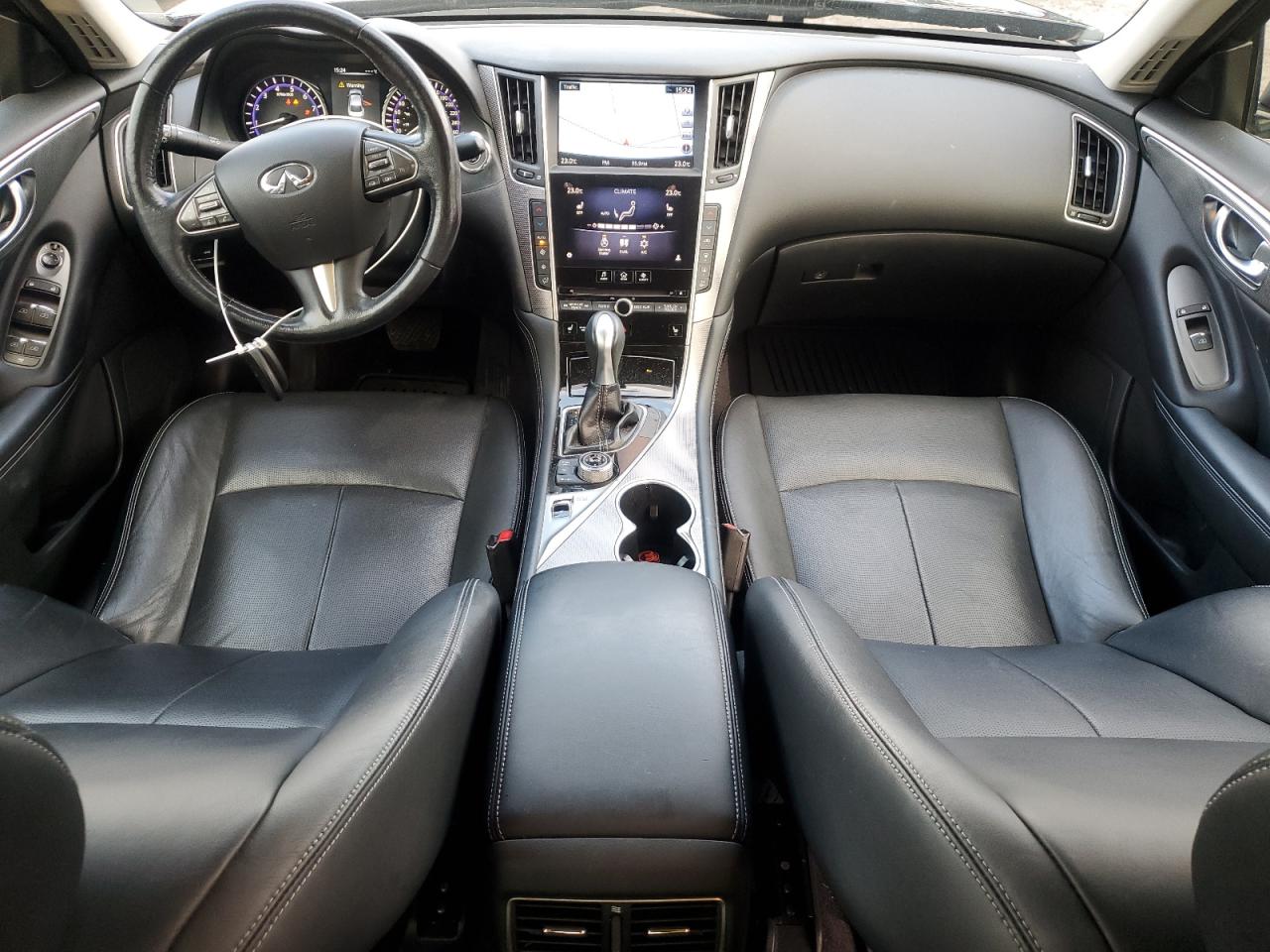 2015 Infiniti Q50 VIN JN1BV7AR8FM390012 Copart auction photo, front end / undercarriage damage thumbnail 8