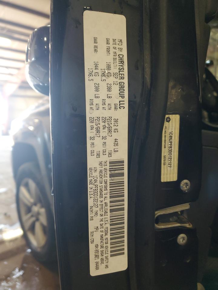 2013 Jeep Liberty (Patriot) VIN 1C4NJPFB3DD122127 Copart auction photo, front end damage thumbnail 13