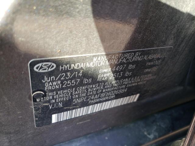 2015 Hyundai Sonata VIN 5NPE24AF8FH026884 Copart auction photo, vandalism / side damage thumbnail 12