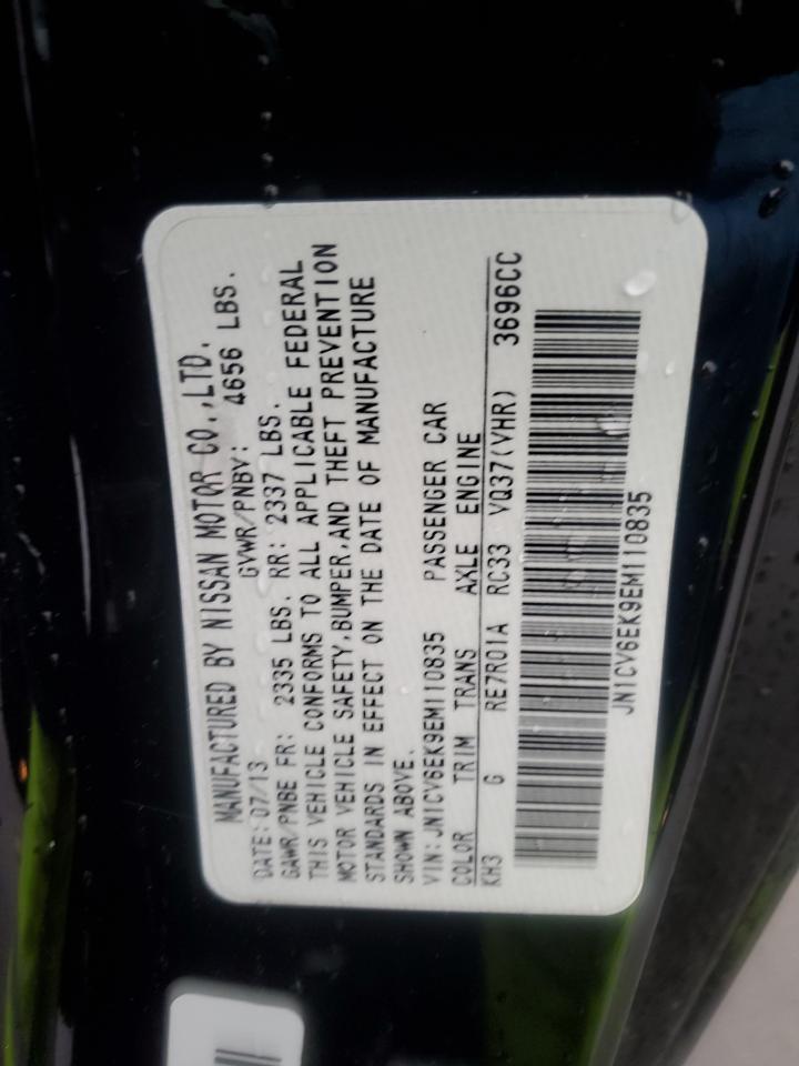 2014 Infiniti Q60 VIN JN1CV6EK9EM110835 Copart auction photo, rear end damage thumbnail 12
